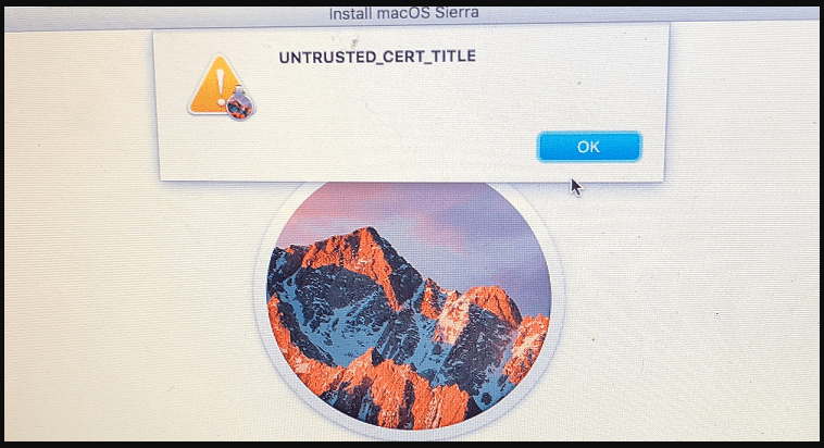 Why Untrusted Cert Title
