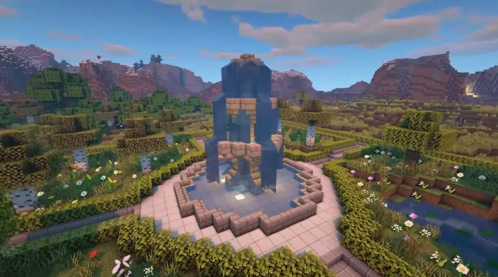 Minecraft Courtyard Garden
