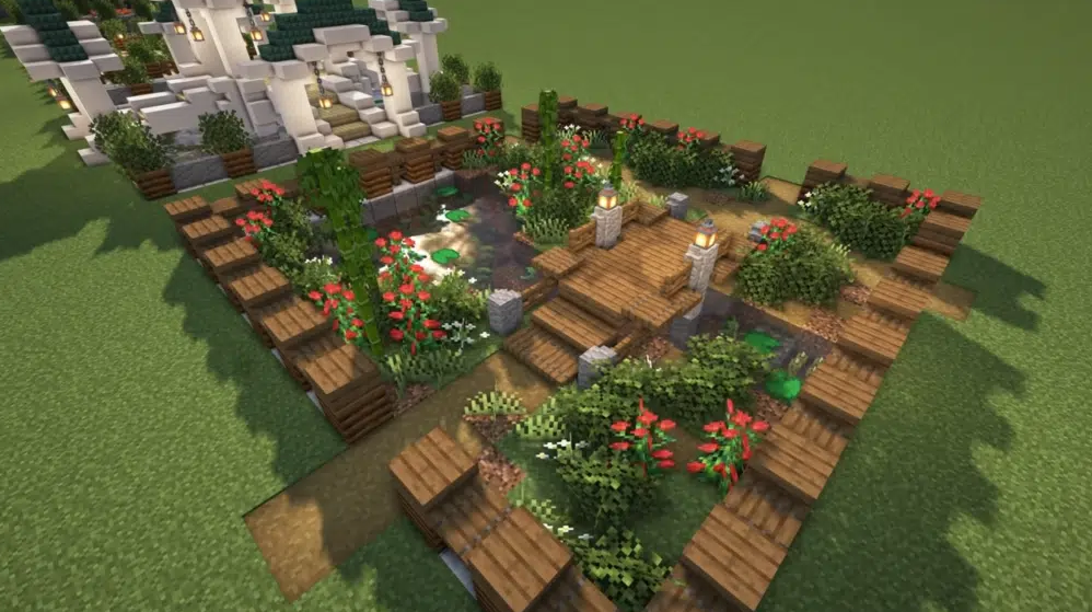 Relaxing Garden Minecraft Idea
